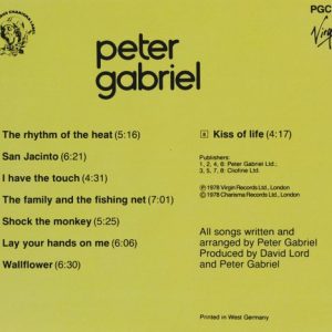 Peter Gabriel – Peter Gabriel Cd