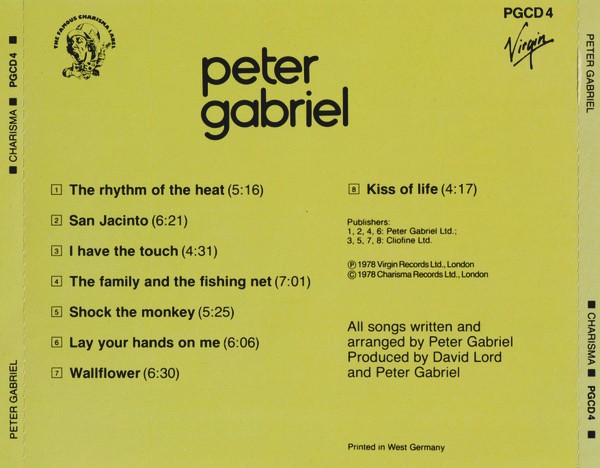 Peter Gabriel – Peter Gabriel Cd