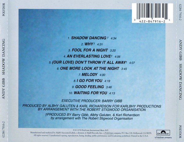 Andy Gibb – Shadow Dancing Cd