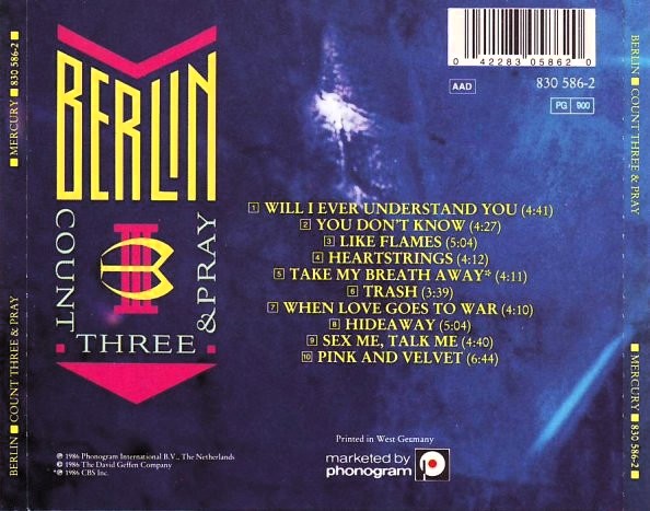 Berlin – Count Three & Pray Cd