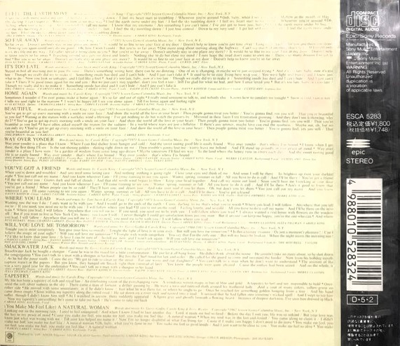 Carole King – Tapestry Cd Japonés