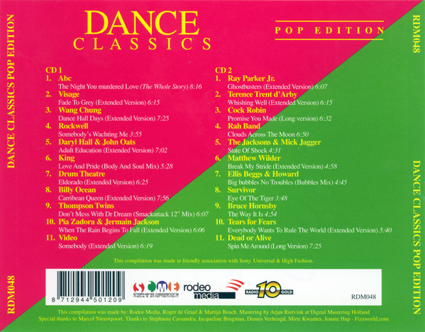 Dance Classics - Pop Edition Vol. 1 Cd (Varios Artistas : 12", Extended & Remixes)