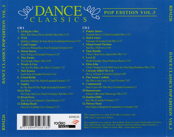 Dance Classics - Pop Edition Vol. 5 Cd (Varios Artistas : 12", Extended & Remixes)