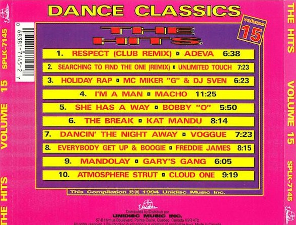 Dance Classics - The Hits Volume 15 Cd (Varios Artistas : Extended & Remixes)