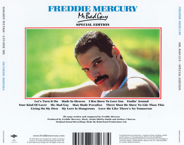 Freddie Mercury – Mr. Bad Guy - Special Edition Cd