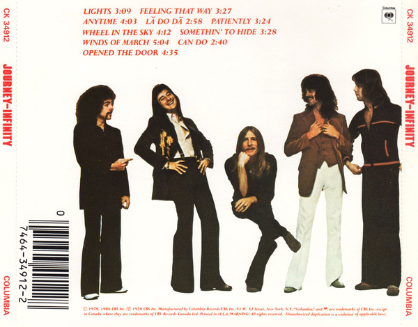 journey infinity trasera Journey – Infinity Cd (Japan - Usa)