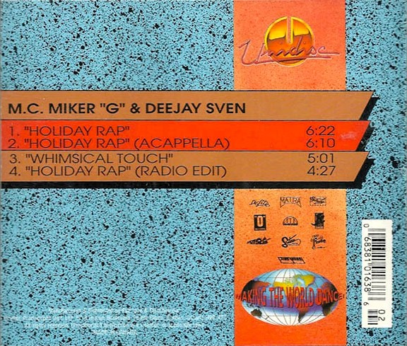 M.C. Miker 'G' & DeeJay Sven – Holiday Rap Cd (Single Unidisc)