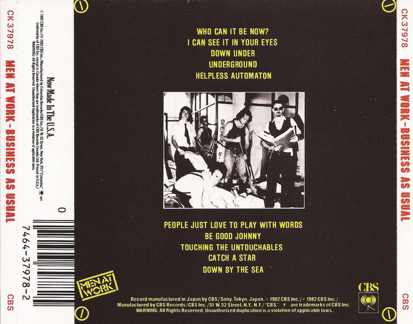 Men At Work – Business As Usual Cd