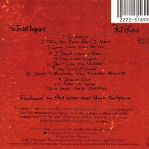 Phil Collins – No Jacket Required Cd