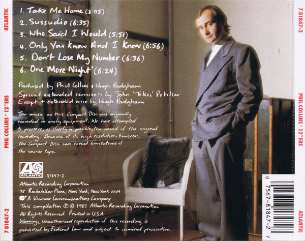 Phil Collins – 12"ers Cd (Extended & Remixes)