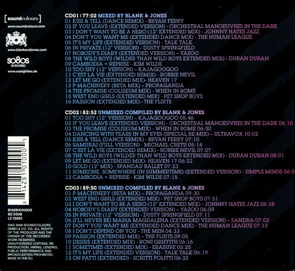 Blank & Jones – so8os (Soeighties) Vol. 1 Cd (Varios Artistas : 12", Extended & Remixes)
