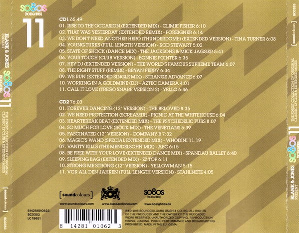 Blank & Jones – so8os (Soeighties) Vol. 11 Cd (Varios Artistas : 12", Extended & Remixes)