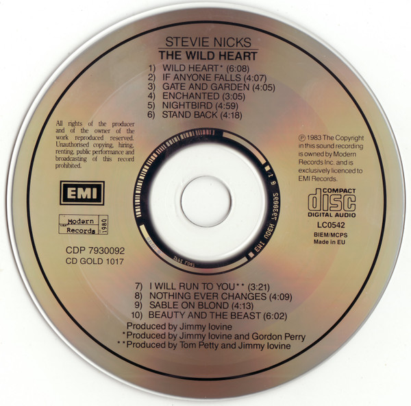 Stevie Nicks – The Wild Heart Cd (Jewel Case)