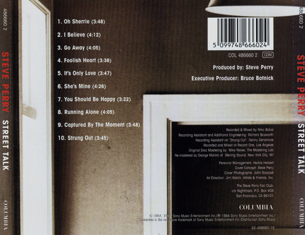 steve perry austria trasera Steve Perry – Street Talk Cd (Jewel Case - AOR)