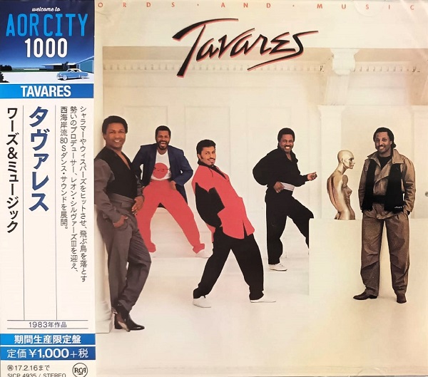 tavares words frontal Tavares – Words And Music Cd Japonés (Bonus Tracks)