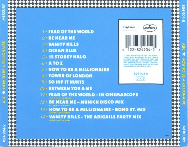 ABC – How To Be A Zillionaire Cd (Bonus Tracks 12")