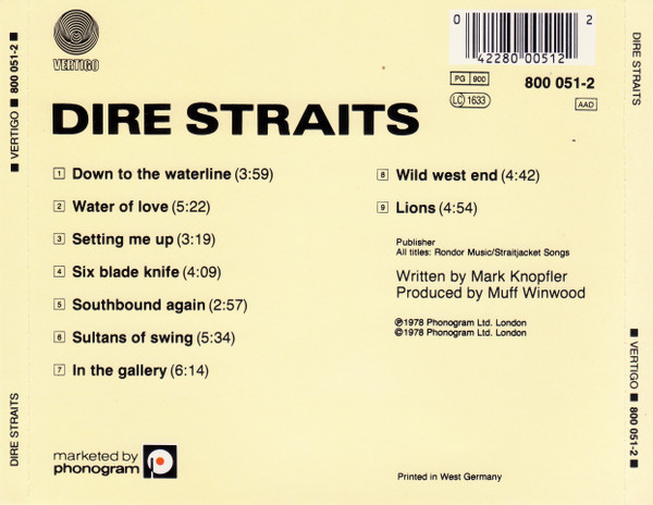 Dire Straits – Dire Straits Cd