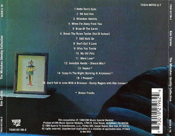 Kim Carnes – The Mistaken Identity Collection Cd (Bonus Tracks)