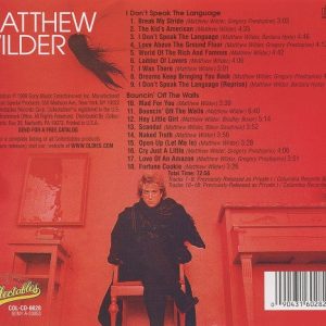Matthew Wilder – I Don't Speak The Language / Bouncin' Off The Walls Cd (2 álbumes en 1 cd)