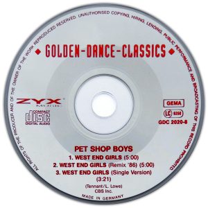 Pet Shop Boys – West End Girls Cd Single