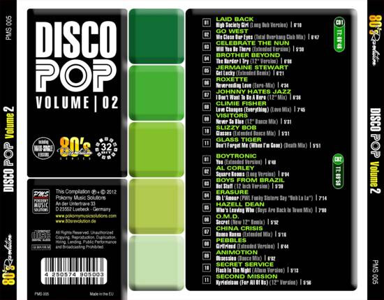 80's Revolution - Disco Pop Volume 2 Cd (Varios Artistas : Celebrate The Nun 12" - Glass Tiger 12")