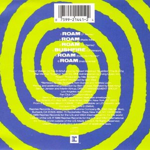 B52 roam single usa trasera The B-52's – Roam Cd Maxi Single (Extended, Remixes, Instrumental)