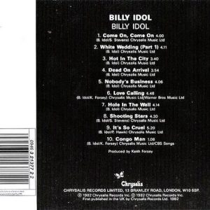 billy idol homo trasera Billy Idol – Billy Idol Cd