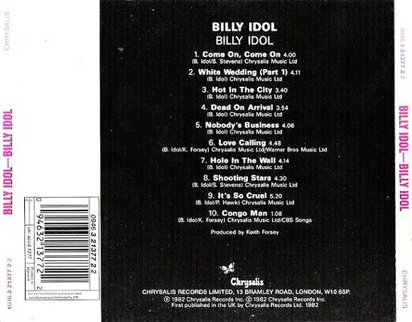 billy idol homo trasera Billy Idol – Billy Idol Cd