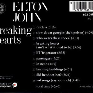 elton john breaking trasera Elton John – Breaking Hearts Cd