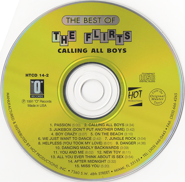flirts best of cd The Flirts – The Best Of Calling All Boys Cd