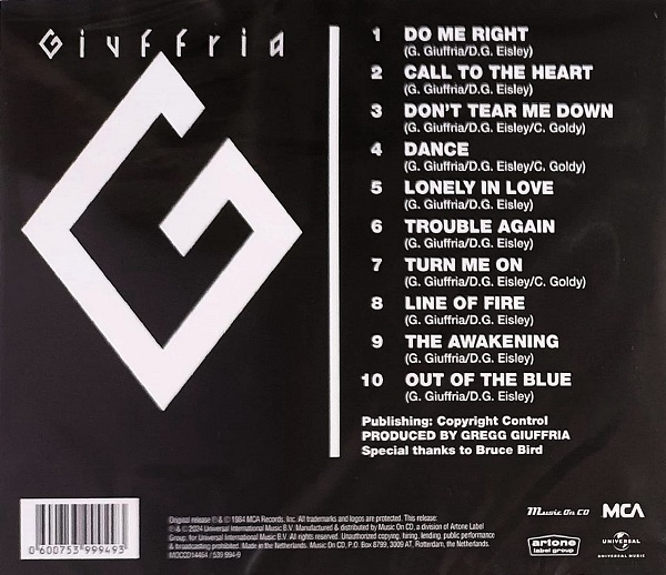 Giuffria – Giuffria Cd (AOR)