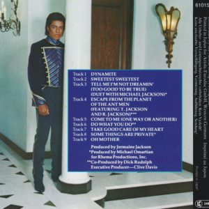 jermaine jackson dynamite JP trasera Jermaine Jackson – Dynamite Cd Japonés (1984)