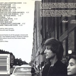 john lennon double trasera John Lennon & Yoko Ono – Double Fantasy Cd