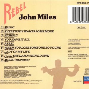 john miles rebel trasera John Miles – Rebel Cd (West Germany)