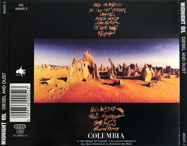 midnight oil diesel trasera Midnight Oil – Diesel And Dust Cd (AOR)