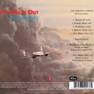 Mike Oldfield – Five Miles Out Cd (Bonus Tracks)