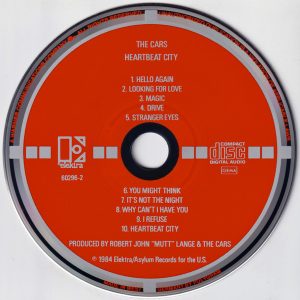 the cars heartbeat WG cd The Cars – Heartbeat City Cd (West Germany Target)
