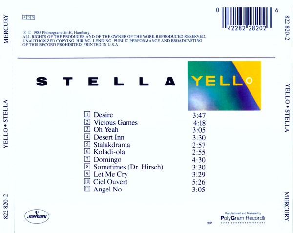 Yello - Stella Cd