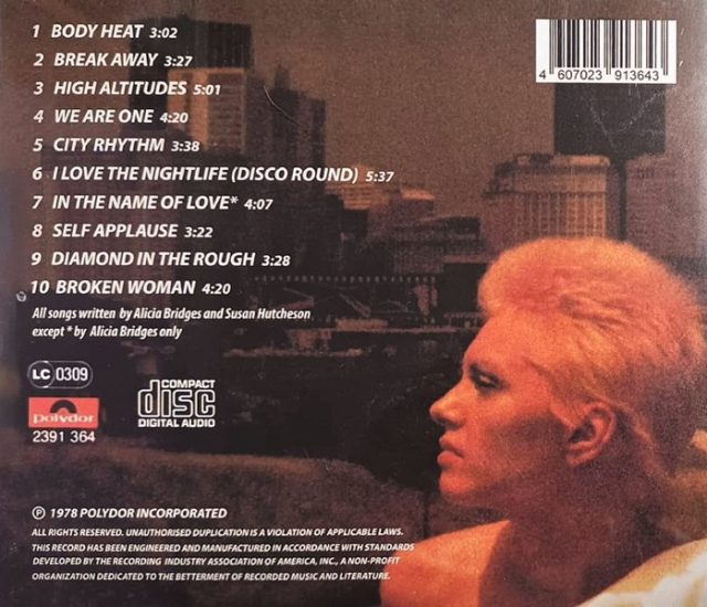 Alicia Bridges – Alicia Bridges Cd (Incluye : I Love The Nightlife Disco Round)