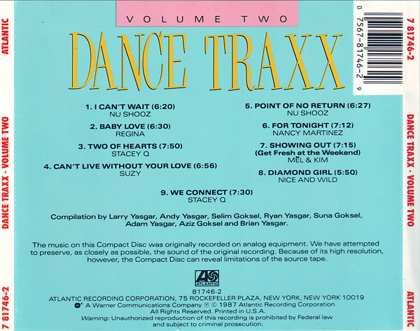 Dance Traxx Volume Two - Cd (Varios Artistas : Nu Shooz - Stacey Q. - Regina - Nancy Martinez - Mel & Kim)