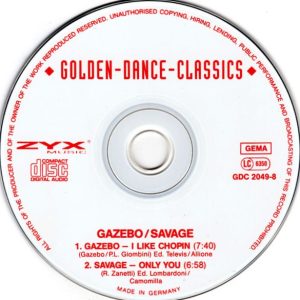 gazebo single cd Gazebo – I Like Chopin / Savage - Only You Cd Single