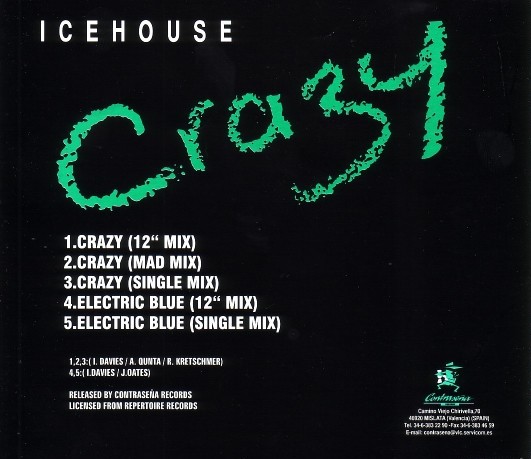 Icehouse – Crazy / Electric Blue Cd Single
