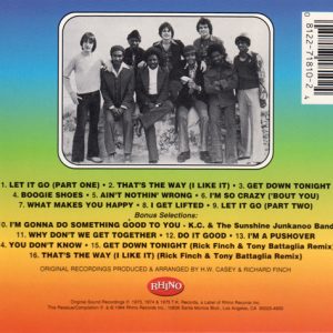 kc & the sunshine homo trasera KC And The Sunshine Band – KC And The Sunshine Band ... And More Cd (Bonus Tracks)