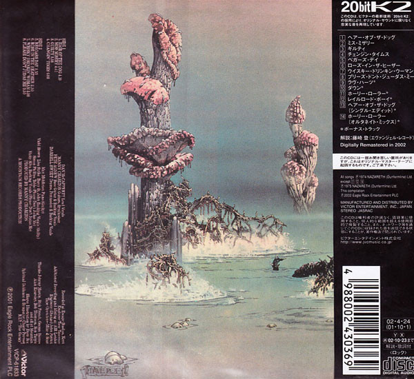 nazareth hair of the dog JP trasera Nazareth – Hair Of The Dog Cd Japonés (Jewel Case / Bonus Tracks)