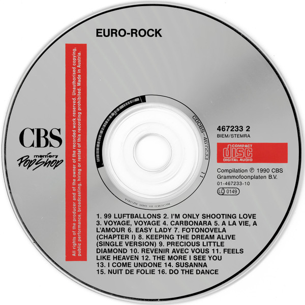 Euro Rock - Cd (Varios Artistas : Trance Dance - The Art Company - Spagna - Ivan)