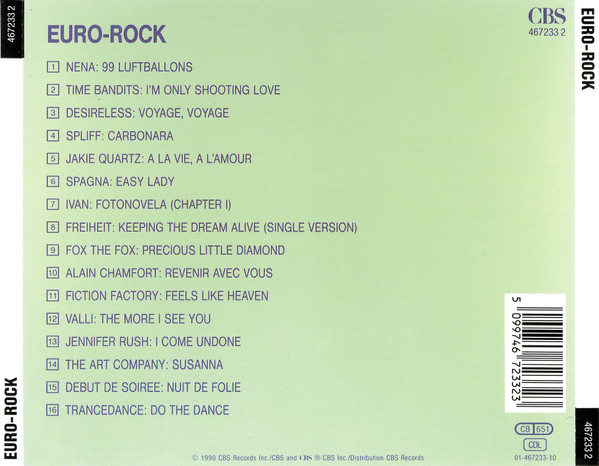 Euro Rock - Cd (Varios Artistas : Trance Dance - The Art Company - Spagna - Ivan)