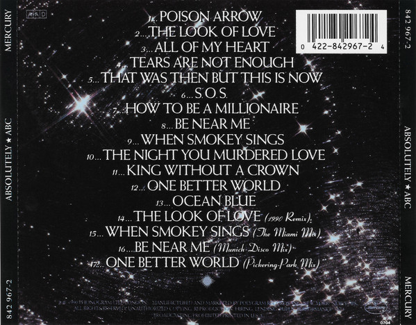 abc absolutely trasera ABC – Absolutely Cd (Compilacion que Incluye 12")