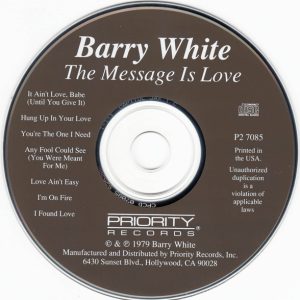 Barry White – The Message Is Love Cd