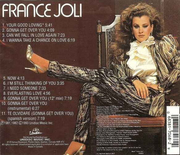 france joli now trasera France Joli – Now! Cd (Jewel Case / Bonus Tracks)