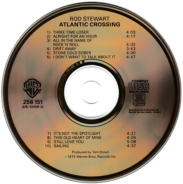 rod stewart atlantic cd Rod Stewart – Atlantic Crossing Cd (Gold Disc)